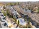 Aerial view of townhome community showcasing pool, mature trees, and well-manicured landscaping at 1204 Village Se Ct, Atlanta, GA 30316