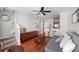 Living room view shows hardwood floors, neutral walls, and staircase access to upper level at 1204 Village Se Ct, Atlanta, GA 30316