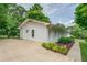 Exterior of home showcasing white paint, a side driveway, and mature landscaping at 411 Burke Cir, Mcdonough, GA 30253