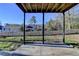 View of fenced backyard from covered patio at 4270 Fallbrook Dr, Duluth, GA 30096