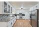 Well-equipped kitchen featuring stainless steel appliances, white cabinets, and granite countertops at 381 Gates Mil Dr, Lawrenceville, GA 30045