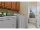 Bright laundry room with modern appliances and a window at 2148 Ne Indian Shoals Dr, Loganville, GA 30052