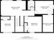 Second-floor plan featuring bedrooms, den/flex room, laundry, mechanical room, and bathroom at 2831 Spruce Point Rd, South Fulton, GA 30349