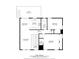 Detailed first-floor plan with kitchen, living room, dining area, bedrooms, foyer, and bath layout at 2831 Spruce Point Rd, South Fulton, GA 30349