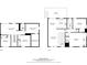 Combined floor plans for both levels, displaying layout with dimensions for bedrooms, living areas, and utilities at 2831 Spruce Point Rd, South Fulton, GA 30349