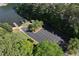 Aerial view of a boat launch featuring parking, a dock, and lake access at 320 Dodd Ln, Alpharetta, GA 30005