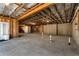 Unfinished basement offering potential for customization with exposed beams at 320 Dodd Ln, Alpharetta, GA 30005