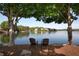 Relaxing lake view with two chairs at 320 Dodd Ln, Alpharetta, GA 30005