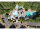 Aerial view of the community pool featuring a large pool, pool, and a slide at 320 Dodd Ln, Alpharetta, GA 30005