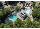 Aerial view of community pool featuring a kiddie pool with a slide at 320 Dodd Ln, Alpharetta, GA 30005