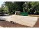 Community recreational area featuring a basketball court and picnic shelter surrounded by trees at 320 Dodd Ln, Alpharetta, GA 30005