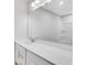 Modern bathroom featuring a large mirror, white vanity, and a white countertop at , Mcdonough, GA 30253