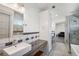 Modern bathroom featuring a vessel sink, walk-in shower, and stylish fixtures at 560 John Wesley Dobbs Ave, Atlanta, GA 30312