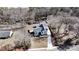 Overhead angle of a property featuring a pristine front lawn and mature trees at 510 Forest St, Buford, GA 30518