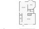 A floor plan showing the kitchen, dining room, living room, bathroom and other rooms at 2510 Thorngate Dr, Acworth, GA 30101