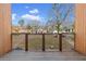 Wood deck with privacy screen and views of the surrounding landscape at 561 Ashburton Ave, Decatur, GA 30032