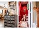 Cozy powder room with red walls and rustic decor at 613 Hemlock Ct, Villa Rica, GA 30180