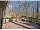 Wooden deck with railing and backyard view at 3080 Forrest Park Road Se, Atlanta, GA 30354