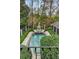 Aerial view of a backyard featuring a pool, manicured landscaping, and an outdoor fireplace at 80 26Th Nw St, Atlanta, GA 30309