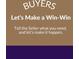 Text asking buyers to 'Make a Win-Win' by telling the seller what you need at 207 Tan Yard Rd, Social Circle, GA 30025