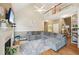 Bright living room with high ceilings, fireplace, and large sectional sofa, ideal for Gathering gatherings at 2845 Hickory Cir, Snellville, GA 30078