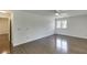 This bedroom features hardwood floors, natural light and ceiling fan at 4840 Pisgah Rd, Cumming, GA 30028