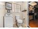 Cozy bathroom with mosaic tile accents and neutral colors at 989 Queen Elizabeth Way, Morrow, GA 30260