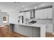Modern kitchen featuring a large island, stainless steel appliances, and custom cabinets at 2150 Essex Sw Ave, Atlanta, GA 30311
