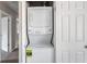 The laundry room features a stacked washer and dryer inside a closet at 2945 Catalina Dr, Decatur, GA 30032