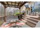 Inviting covered patio with outdoor seating, providing a relaxing and stylish outdoor space at 1300 Village Oaks Ln, Lawrenceville, GA 30043
