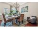 Elegant dining room featuring a chandelier, hardwood floors, and stylish decor at 1315 Golden Rock Se Ln # 2, Marietta, GA 30067