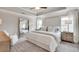 Serene primary bedroom featuring tray ceilings, neutral tones, and ample natural light at 1745 Lansmere Sw St, Marietta, GA 30008