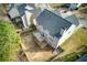 Aerial view of house with deck, lawn, fence, and landscaping at 203 Overlook Ct, Dallas, GA 30157