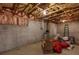 Unfinished basement with exposed ceiling, concrete foundation, and ample space at 203 Overlook Ct, Dallas, GA 30157