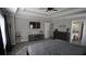 This is a view of the main bedroom with a TV, fireplace, and ensuite bathroom at 70 Woodcliff Way, Covington, GA 30014