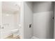 Bright bathroom featuring a tub-shower combination and a clean, modern aesthetic at 803 New Horizon St, Powder Springs, GA 30127