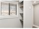 Storage closet with window and shelves at 803 New Horizon St, Powder Springs, GA 30127