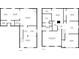 Combined first and second floor plans, illustrating the entire home layout and room dimensions at 1152 Werre Way, Locust Grove, GA 30248