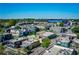 Aerial view of multi-story townhomes, small businesses, and local sporting arena at 484 Martin Se St, Atlanta, GA 30312