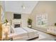 Comfortable main bedroom with a fireplace, vaulted ceiling, and lots of natural light at 484 Martin Se St, Atlanta, GA 30312