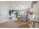 Comfortable living room with a sectional sofa, large TV, and stylish decorations at 6119 Hickory Lane Dr, Union City, GA 30291
