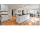 Well-lit open kitchen with stainless steel appliances, a central island, and easy access to dining area at 3167 Northbrook Dr, Atlanta, GA 30341