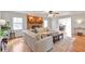 Cozy living room with fireplace, hardwood floors, neutral furniture, and lots of natural light at 3167 Northbrook Dr, Atlanta, GA 30341