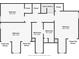 Detailed floor plan showcasing the layout of the bedrooms, bathrooms, and closets at 6360 Brookline Ct, Cumming, GA 30040