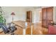 Comfortable office space with hardwood flooring, natural light and vintage decor at 6360 Brookline Ct, Cumming, GA 30040