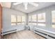This sunroom provides lots of windows and a light and airy feel at 999 Chestnut Oak Ct, Lawrenceville, GA 30046