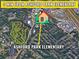 An aerial view shows the house's proximity, just 5 minutes from Ashford Park Elementary School at 2002 Wingate Rd, Atlanta, GA 30341