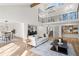 Bright, open-concept living room with high ceilings and hardwood floors at 2626 Shadow Woods Ne Cir, Marietta, GA 30062