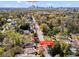 Aerial view of property highlighting location near Peachtree Battle Shopping Center and Duck Pond Park at 2653 Brookwood Ne Dr, Atlanta, GA 30305