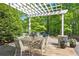 Back patio featuring large dining table and pergola at 2742 Oak Village Trl, Decatur, GA 30032